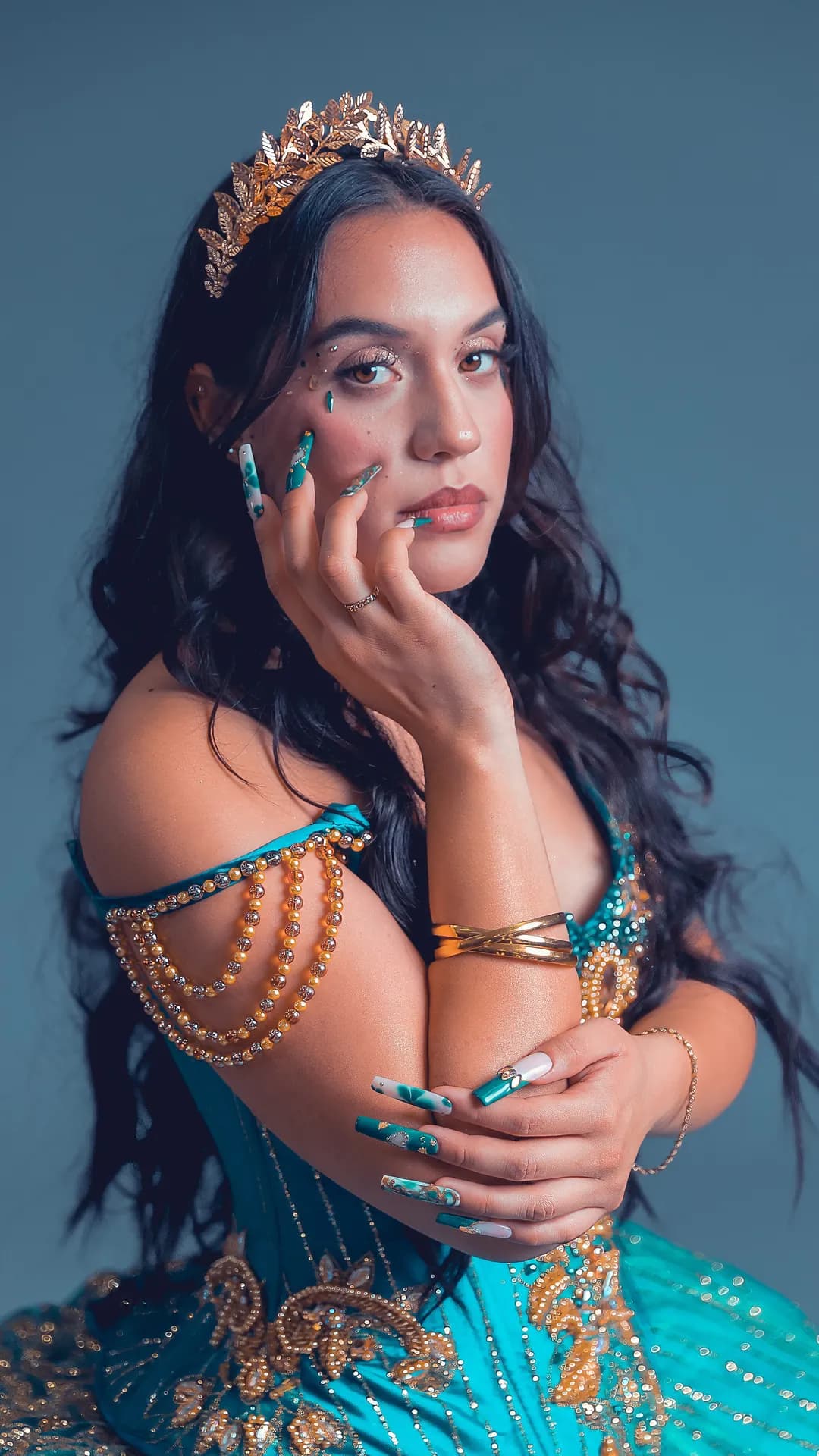 Nail technician in modern studio