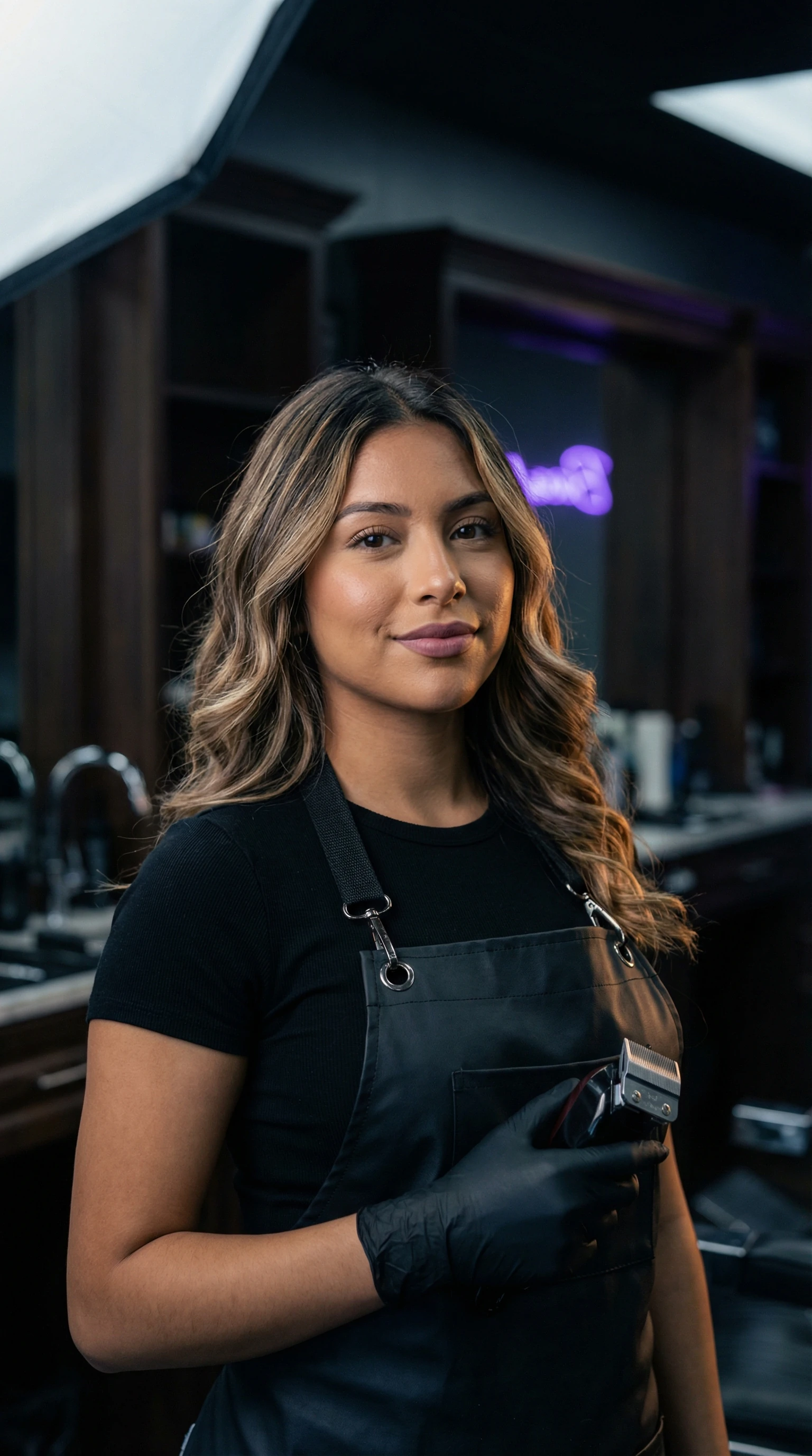 Cosmetologist learning clipper techniques
