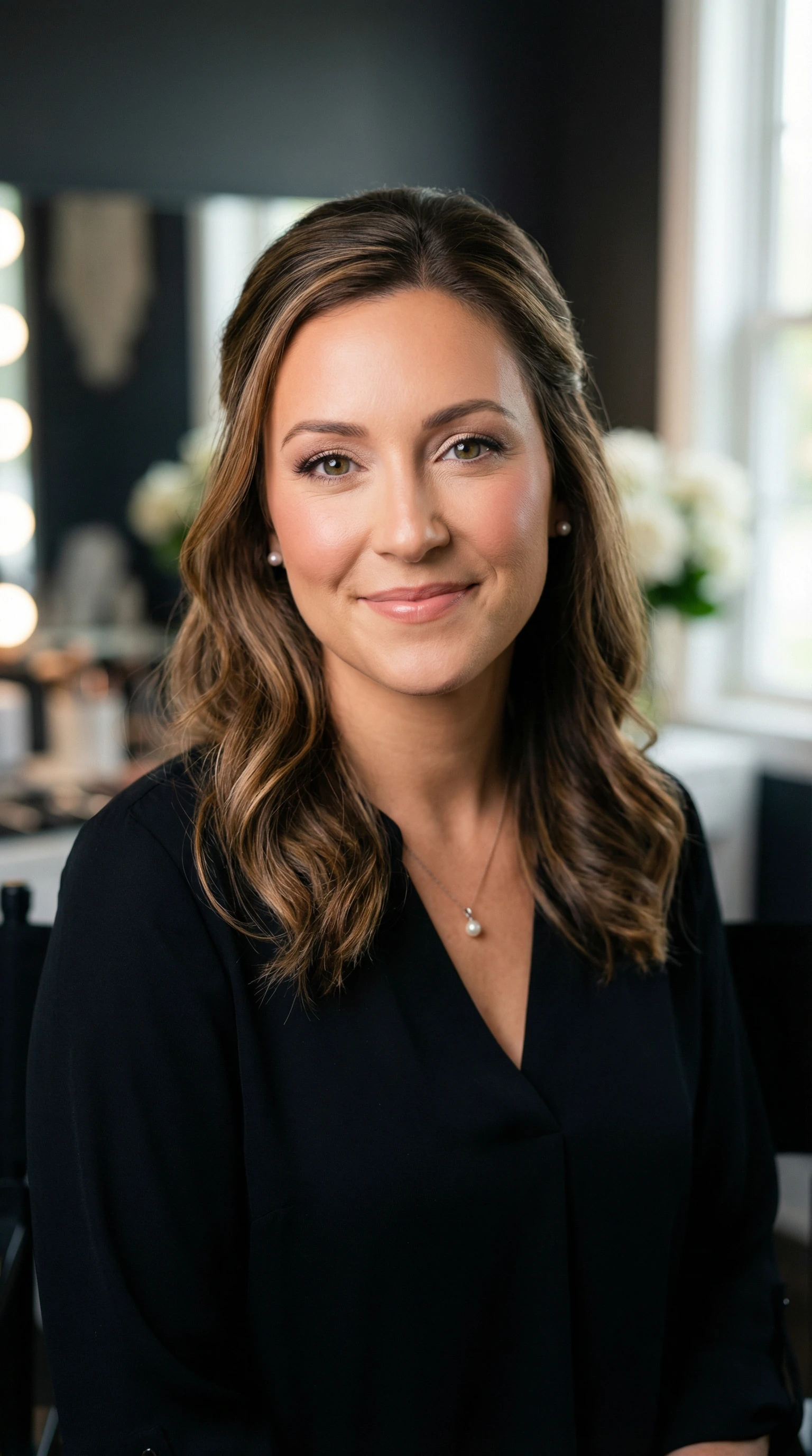 Makeup artist doing bridal makeup